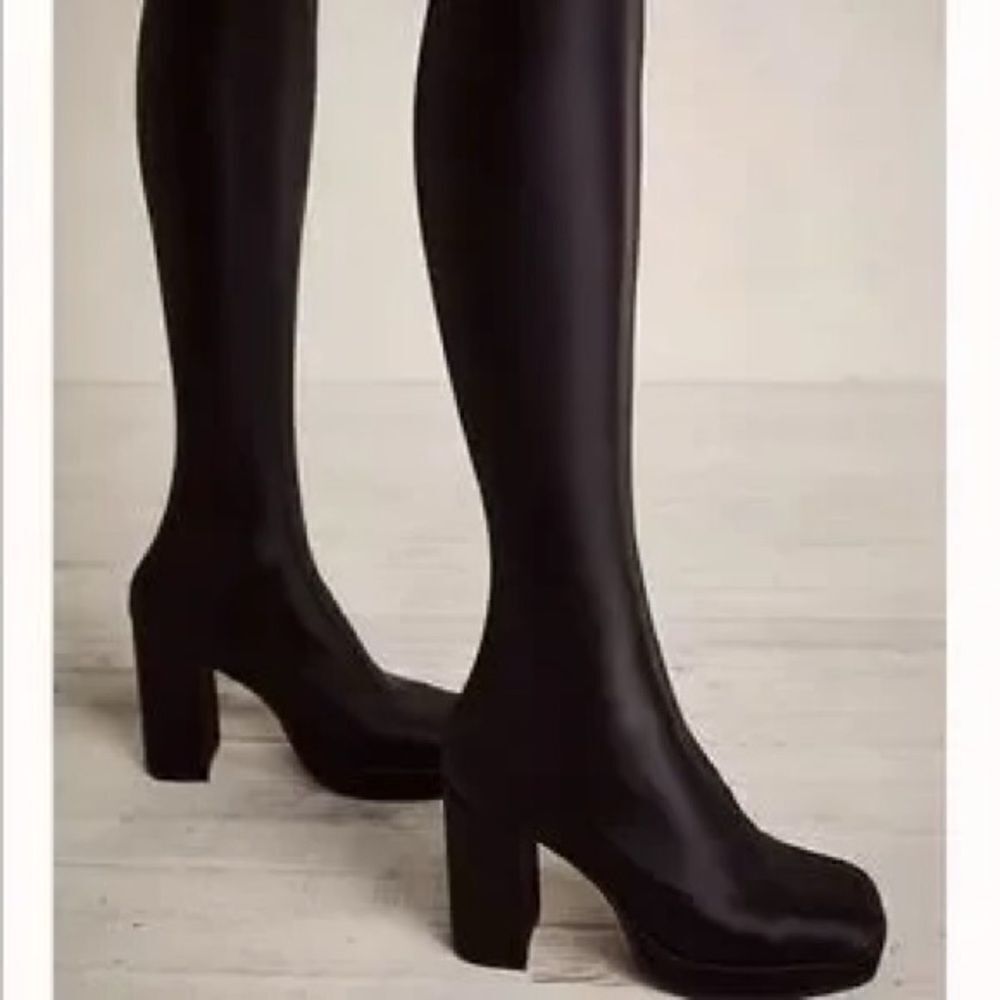 Free People Highest Rise Platform Boot Pants Boots w/ Attached Leggings US 10 - Picture 14 of 14
